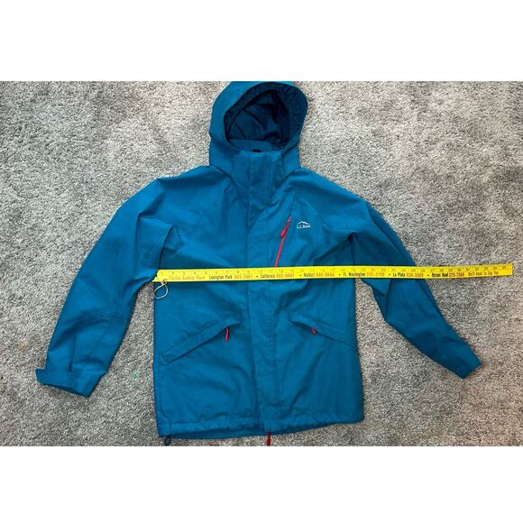 L.L. Bean Youth Size L14-16 Teal Removable Hood Jacket Coat - Picture 3 of 9